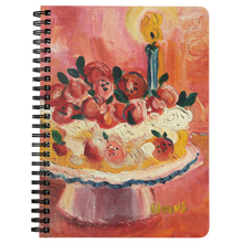 Load image into Gallery viewer, Red Fruit Cake Spiral Notebook
