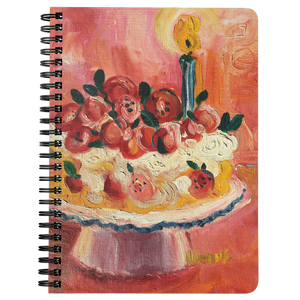 Red Fruit Cake Spiral Notebook