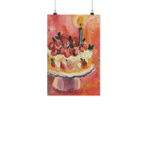 Red Fruit Kitchen Cake - Archival Matte Wall Poster