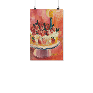 Red Fruit Kitchen Cake - Archival Matte Wall Poster
