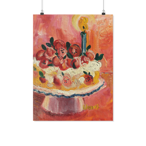 Red Fruit Kitchen Cake - Archival Matte Wall Poster