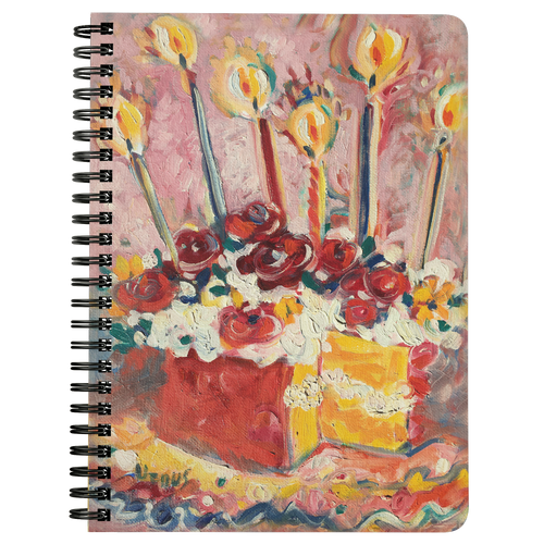 Happy Birthday Cake Spiral Notebook