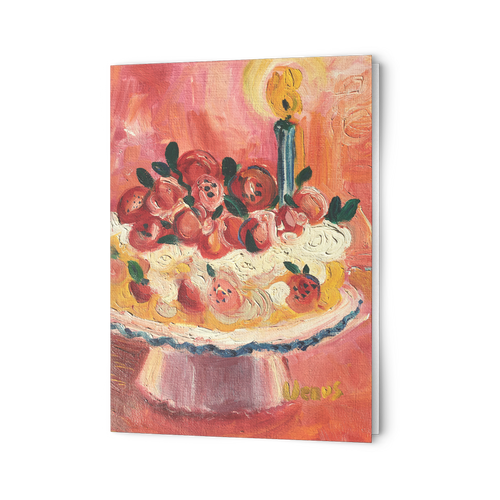 Strawberry Cake 5x7 Notecard with Envelope