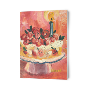Strawberry Cake 5x7 Notecard with Envelope