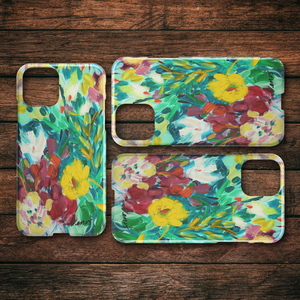 Sea Green and Coral iPhone Case